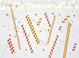 confettis naturalistes colorés avec des étincelles et des étoiles. illustration vectorielle vecteur