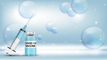 antécédents médicaux du vaccin covid-19. illustration vectorielle vecteur