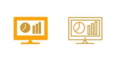 icône de vecteur de statistiques en ligne