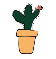 cactus pour enfants dessinés à la main. illustration vectorielle vecteur