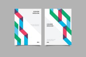 conception géométrique de la collection de couverture d'entreprise vecteur