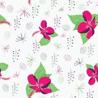 vecteur botanique fleuri rose de Chine répétant le motif décoratif pour vêtement portable, papeterie, impression continue.