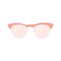 des lunettes de soleil plat style main tiré vecteur illustration isolé sur blanc Contexte. rose