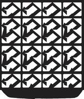 dimensionnel harmonie lisse vecteur logo avec élégant noir abstrait géométrique motifs dynamique symétrie monochromatique logo avec abstrait géométrique formes dans vecteur