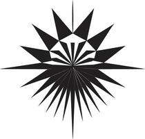 dimensionnel harmonie lisse vecteur logo avec élégant noir abstrait géométrique motifs dynamique symétrie monochromatique logo avec abstrait géométrique formes dans vecteur