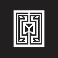 ancien opulence monochromatique emblème avec art déco Cadre dans vecteur intemporel beauté noir icône illustrant art déco Cadre dans vecteur