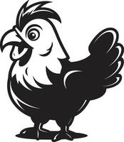 glousser et élégant lisse noir vecteur logo conception pour poulet félicité cour de ferme fantaisie élégant vecteur logo mettant en valeur poulet sophistication