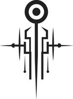 neural net élégance lisse vecteur logo pour cybernétique harmonie code symphonie abstrait cybernétique symbole dans élégant monochrome