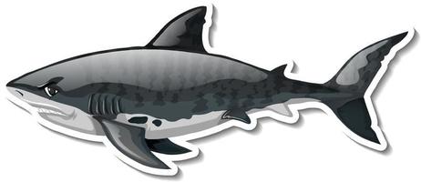 autocollant de dessin animé animal requin vecteur