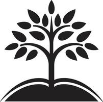 vert héritage dynamique vecteur logo conception pour arbre plantation tonnelle affection lisse noir icône signifiant arbre plantation