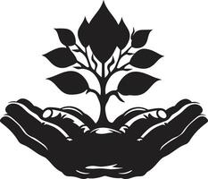 durable croissance iconique noir symbole de arbre plantation vert héritage dynamique vecteur logo conception pour arbre plantation