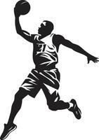 horizon sentinelle tremper vecteur icône pour cerceau gardiens la gravité genèse basketball joueur tremper logo dans vecteur création