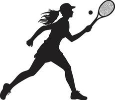 reine de le tribunal tennis joueur icône dans vecteur élégance net navigateur précision vecteur conception pour aux femmes tennis