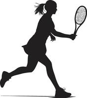 tribunal charisme élégant vecteur icône pour femmes tennis étoiles gracieux glam vecteur logo pour à la mode tennis joueurs
