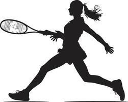 ace allégeance tennis joueur logo pour femmes dans vecteur raquette éclat femelle tennis vecteur icône pour éclat