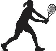 grandiose claquer déesse aux femmes tennis vecteur icône gracieux planer vecteur logo pour élégance dans tennis
