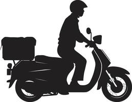 rapide octet courrier scooter homme icône pour rapide nourriture laissez tomber off speedway saveurs sprint vecteur conception pour scooter nourriture Express