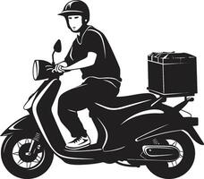 vite voie fêtes éclat scooter livraison homme icône dans vecteur Urbain saveur Express vecteur logo conception pour scooter nourriture livraison