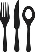 coutellerie élégance crête vecteur conception pour élégant culinaire symbole gourmet la gastronomie insigne fourchette et couteau icône dans vecteur talent artistique