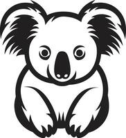 koala Mignonnerie crête adorable vecteur conception pour faune appréciation bambou navigation badge vecteur conception pour koala préservation