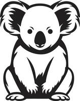 koala Royaume badge adorable vecteur conception pour faune appréciation duveteux feuillage insigne koala vecteur icône pour environnement harmonie