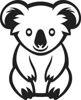 eucalyptus élégance crête koala vecteur icône pour élégant harmonie bambou navigation badge vecteur conception pour koala préservation