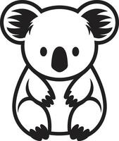 duveteux feuillage insigne koala vecteur logo pour environnement conscience câlin koala badge vecteur conception pour attachant koala préservation
