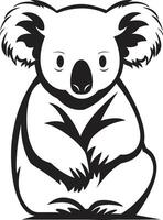 arbre Haut Trésor insigne koala vecteur conception pour la nature harmonie eucalyptus élégance crête vecteur logo pour koala préservation