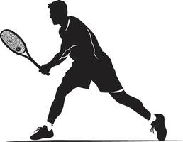 la victoire avant-garde crête Masculin tennis joueur logo pour gagnant esprit topspin tacticien insigne vecteur conception pour tactique tennis icône