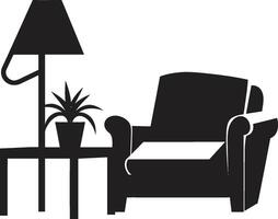 zénith confort badge lisse chaise vecteur icône pour moderne relaxation tranquille les tendances insigne vecteur logo pour branché moderne salon chaise conception