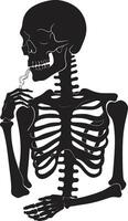 sophistiqué fumeur insigne élégant squelette icône pour chic l'image de marque chic cigare crête raffiné vecteur logo pour une élégant gentilhomme