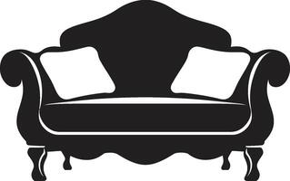 avant-gardiste salon insigne vecteur canapé ensemble icône pour moderne confort conception délice crête élégant canapé siège logo pour élégant vivant les espaces