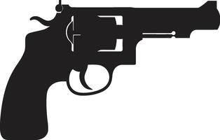 branché déclencheur badge moderne revolver icône pour percutant style lisse tireur insigne vecteur logo pour élégant arme à feu impact