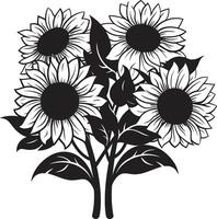 radiant résistance badge iconique tournesols logo pour édifiant l'image de marque fleur éclat insigne de bonne humeur tournesols conception pour Naturel élégance vecteur