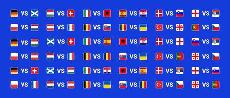 euro 2024 groupe rencontre programme dans le Allemagne. Football européen championnat infographie. vecteur
