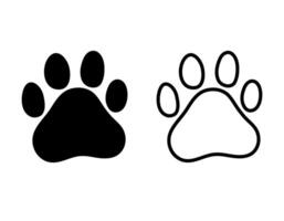 chat empreintes icône vecteur modèle illustration logo conception dans deux options. zoo logo