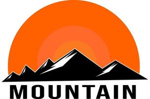 logo Montagne Montagne illustration, Extérieur aventure . vecteur graphique pour t chemise et autre les usages.