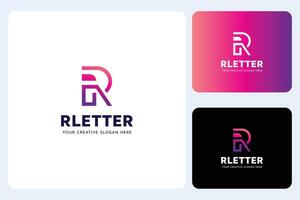 modèle de conception de logo lettre r vecteur