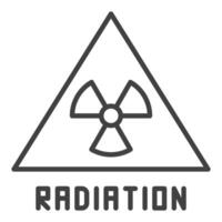 radiation Triangle vecteur radiation avertissement linéaire icône ou symbole