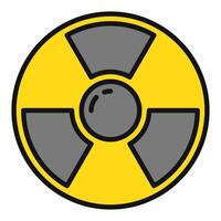 nucléaire radiation énergie vecteur danger zone coloré icône ou conception élément