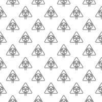 Triangle avec radiation symbole vecteur la pollution contour sans couture modèle