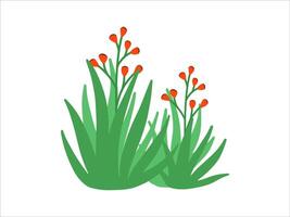 herbe avec fleurs Contexte illustration vecteur