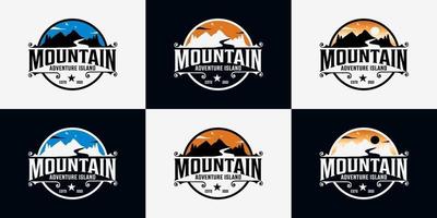 création de logo de montagne vecteur