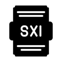 sxi fichier icône solide style. tableur fichier taper, extension, format Icônes. vecteur illustration