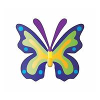 papillon de vecteur coloré. conception abstraite. illustration vectorielle.