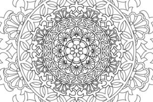 mandala coloration page pour des gamins et adultes page pour relaxation et méditation. circulaire modèle. décoratif ornement ethnique Oriental style. ligne art dessin coloration page. illustration vecteur