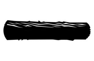 Divisé Journal silhouette, arbre Journal dans noir et blanc, en bois Journal noir . vecteur