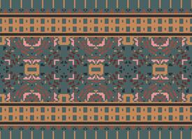 américain ethnique originaire de motif.traditionnel Navajo, aztèque, apache, sud-ouest et mexicain style en tissu pattern.abstract motifs conception des motifs pour tissu, vêtements, couverture, tapis, tissé, emballage, décoration vecteur