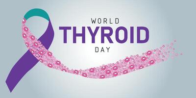 monde thyroïde journée vecteur
