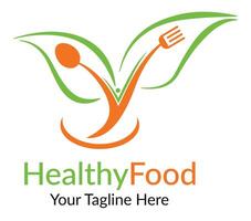 santé nourriture logo conception. vecteur
